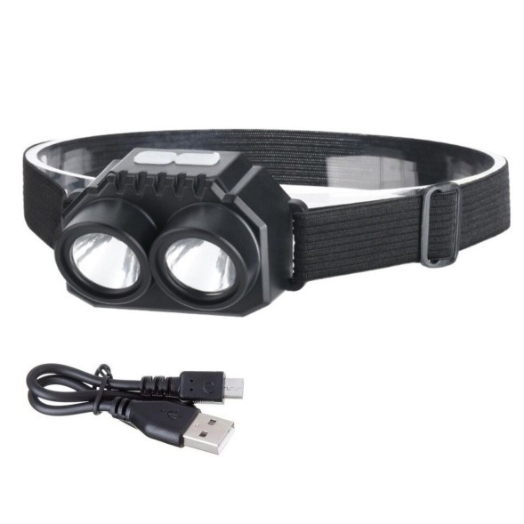 Фонарь налобный Master-K, фара передняя, 500 mAh, 200 Lm, IPX4, USB кабель, 3 Вт, 5 режима, Box