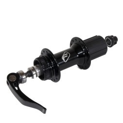 Втулка задняя Formula CL-26, ROAD, ось 135x145 мм, ALU, под CENTER LOCK, под кассету 10/11 скоростей, на эксцентрике, 28 отверстий,  с промподшипниками, черный