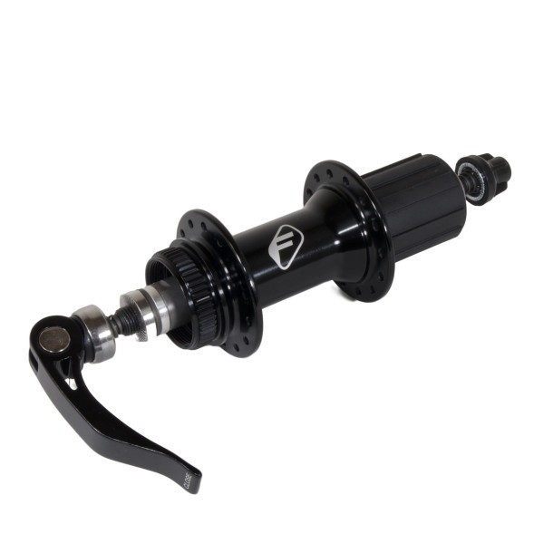 Втулка задняя Formula CL-26, ROAD, ось 135x145 мм, ALU, под CENTER LOCK, под кассету 10/11 скоростей, на эксцентрике, 28 отверстий,  с промподшипниками, черный