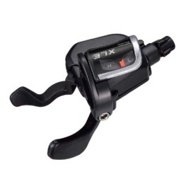 Шифтер/манетка велосипедный MicroShift SL-M760-2-L, левый, 2 скорости, с индикатором, трос 1800 мм, Black