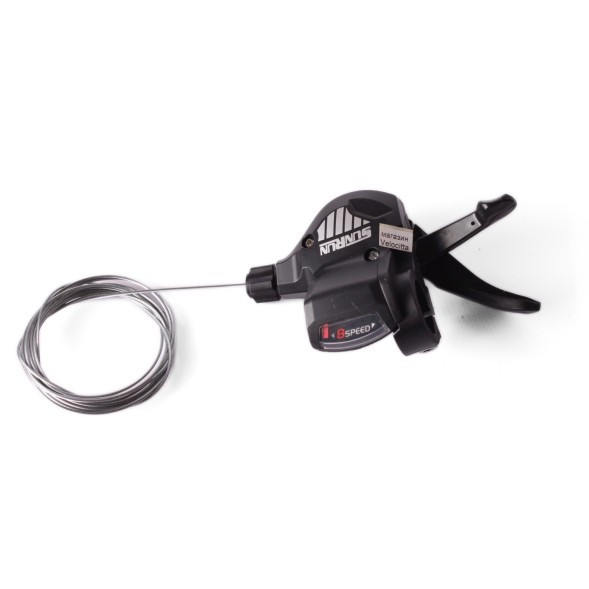 Переключатель велосипедный SunRun M300, 8 скоростей, правый, с тросом, черный