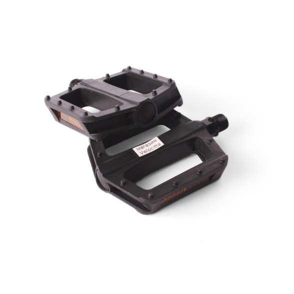 Педали велосипедные Feimin 873, ось стальная 9/16&amp;quot;, с отражателями, широкие, 93x86 мм, черный