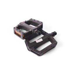 Педали велосипедные Feimin 873, ось стальная 9/16", с отражателями, широкие, 93x86 мм, черный