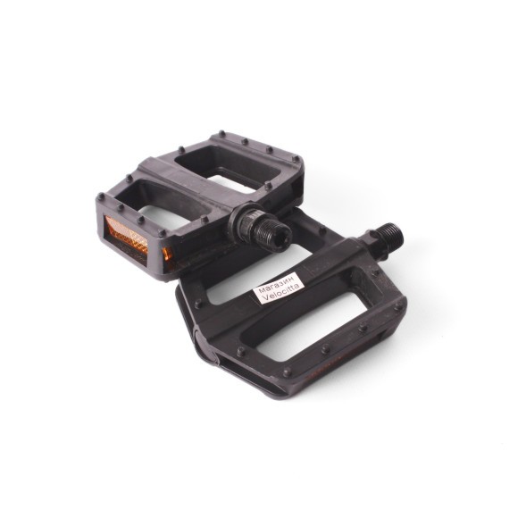 Педали велосипедные Feimin 873, ось стальная 9/16&amp;quot;, с отражателями, широкие, 93x86 мм, черный