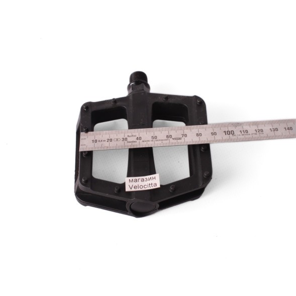 Педали велосипедные Feimin 873, ось стальная 9/16&amp;quot;, с отражателями, широкие, 93x86 мм, черный