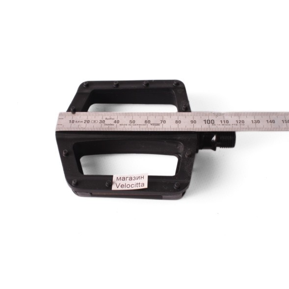 Педали велосипедные Feimin 873, ось стальная 9/16&amp;quot;, с отражателями, широкие, 93x86 мм, черный