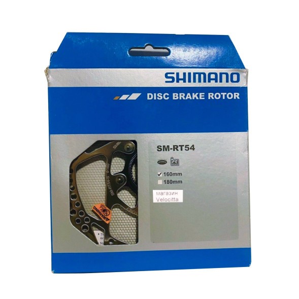 Ротор велосипедный Shimano RT54, 180 мм, Center Lock, серебристый