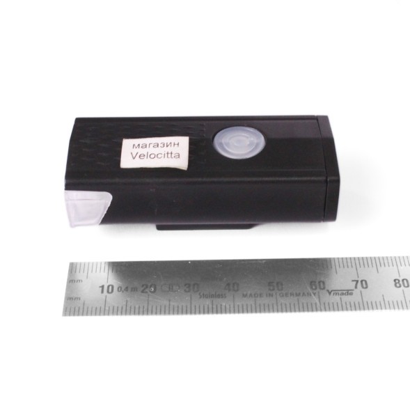 Фара велосипедная Raypal RPL-2255, передняя, пластик, USB кабель, 300 lm, LED, 3 режима работы, черный