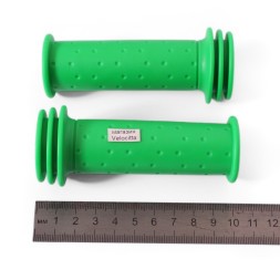 Грипсы велосипедные New Vision SZ-106A, 100 мм, с ограничителями, резиновые, зеленый