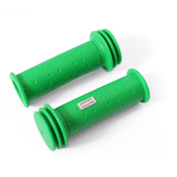 Грипсы велосипедные New Vision SZ-106A, 100 мм, с ограничителями, резиновые, зеленый