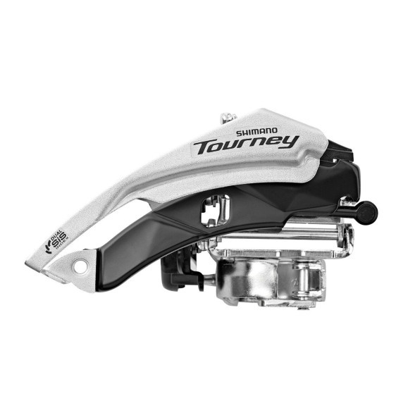 Переключатель Shimano Tourney FD-TY500, передний, хомут: 34.9/31.8, угол 66-69°, 42T, универсальная тяга, без уп.