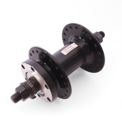 Втулка велосипедная A208F black, передняя, ось 3/8&amp;quot;х100x140 мм, алюминиевая, под Disc 6 болтов, на гайках, 36 отверстий, торг. уп.