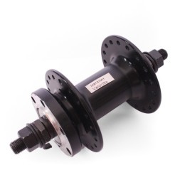 Втулка велосипедная A208F black, передняя, ось 3/8&amp;quot;х100x140 мм, алюминиевая, под Disc 6 болтов, на гайках, 36 отверстий, торг. уп.