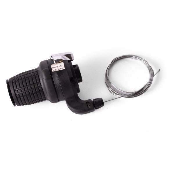 Переключатель велосипедный SunRun RS-41, грипшифт, 3 скорости, левый, черный