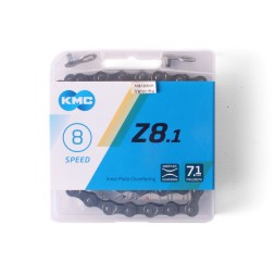 Цепь велосипедная КМС Z8.1, 1/2"x3/32", 114 звеньев, 8 скоростей, с замком 8R/CL571R