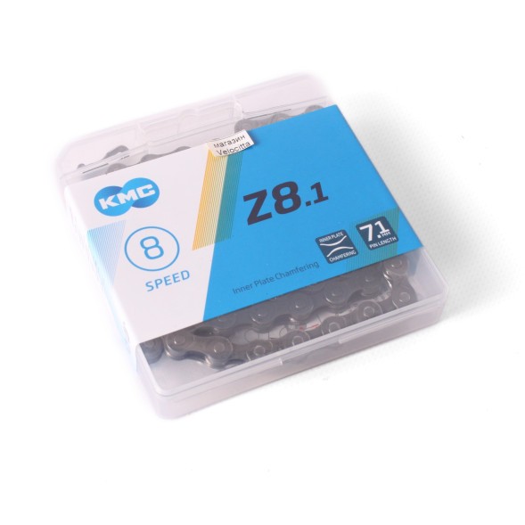 Цепь велосипедная КМС Z8.1, 1/2&amp;quot;x3/32&amp;quot;, 114 звеньев, 8 скоростей, с замком 8R/CL571R