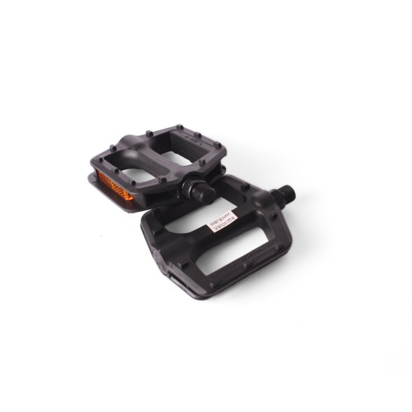 Велопедали Feimin FP-803B, резьба 9/16&amp;quot;, широкие, отражатели, 98x90 мм, шарикоподшипники, черный