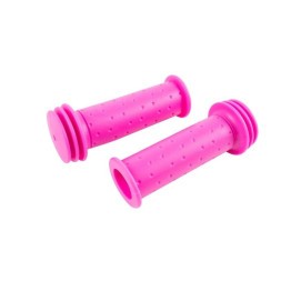 Ручки на руль для велосипеда New Vision SZ-106A, 100 мм, с ограничителями, резиновые, розовый