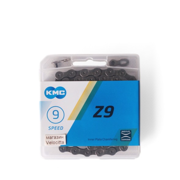 Велосипедная цепь КМС Z9 1/2x11/128&amp;quot;, 116 звеньев, 9 скоростей, с замком, 9R/CL566R