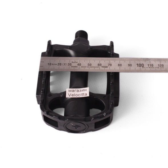 Педали велосипедные Feimin FP-806B, пластик, стальная ось 9/16&amp;quot;, с отражателями, 96x68 мм, черный