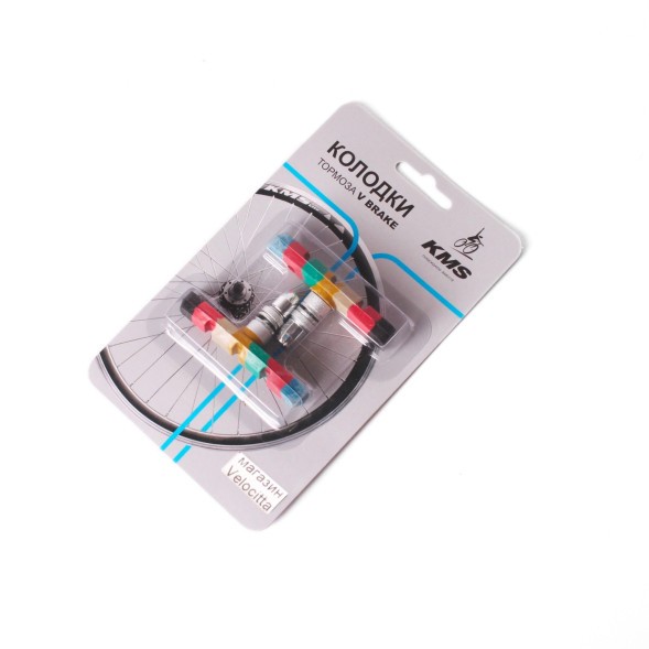 Тормозные колодки KMS BPV-X71-M, 72 мм, V-Brake, всепогодные, мультиколор, блистер