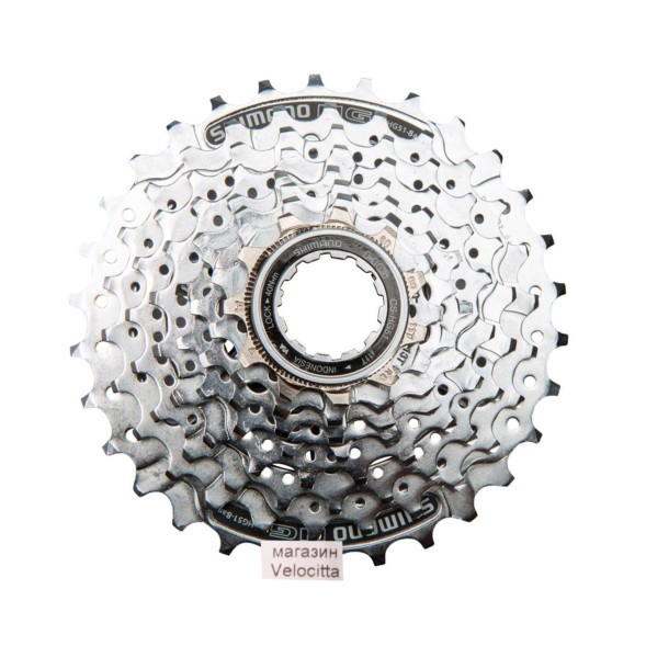 Кассета велосипедная Shimano Alivio CS-HG51, 8 speed, 11-30T, серебристая
