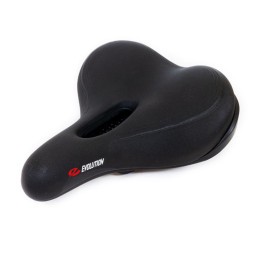 Седло велосипедное Evolution TTG012, 256x226 мм, комфорт, анатомическое, винил, Black