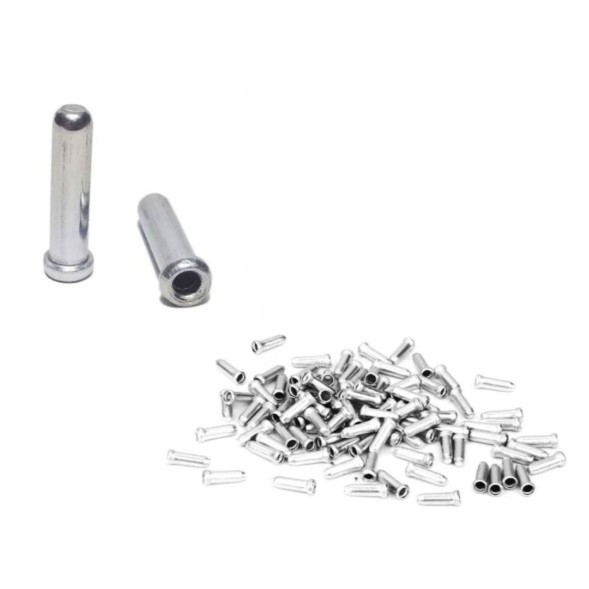 Наконечник троса Kaityu KY401Q, ø2 мм x 12.5 мм, универсальный, алюминий, в банке 100 шт