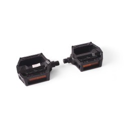 Педали велосипедные Feimin FP-808, MTB, насыпные подшипники, резьба 9/16", 94x77 мм, с отражателями