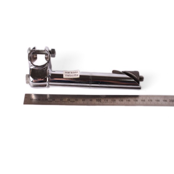 Вынос велосипедный PH-114, сталь, 25.4 мм, 150 мм, длина выступа 30 мм, для резьбовой рулевой колонки, серебристый