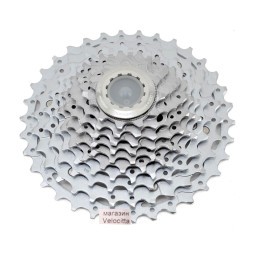 Кассета Shimano Deore XT CS-M771, 10 скоростей, 11-34T, серебристая