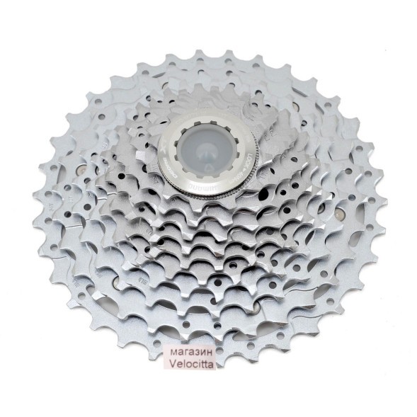 Кассета Shimano Deore XT CS-M771, 10 скоростей, 11-34T, серебристая