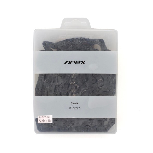 Цепь велосипедная Sram Apex D1 Flattop, 12 скоростей, 120 звеньев, замок цепи