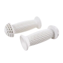 Грипсы велосипедные New Vision SZ-139B, 110 мм, с ограничителями, резиновые, белый