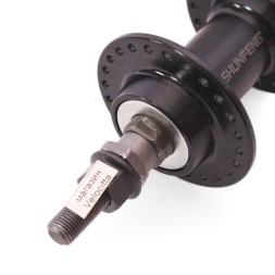 Втулка задняя Shunfeng SF-A209 R, BMX, алюминиевая, под трещотку, на гайках, 48 отверстий , ось 3/8&amp;quot;x114x175 мм, б/уп.