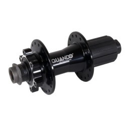 Веловтулка задняя Quando KT-SNCR, GRAVEL, ось полая 19х142 мм, алюминиевая, под Disk 6 болтов, под кассету 11 ск., без эксцентрика, 32 отверстия, черная