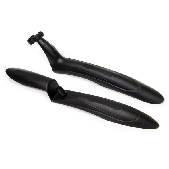 Крылья FN-039x1-0-BK, 24-26&amp;quot;, перед./задн., в шток вилки, за подседельный штырь; ширина 60 мм, пластик, торг. уп.