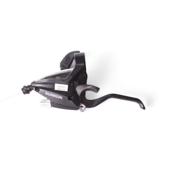 Переключатель велосипедный Suangin, левый, 3 скорости, для ST-EF500, шифтер+тормозная ручка, черный