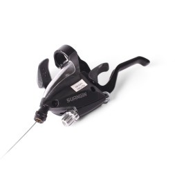 Переключатель велосипедный Suangin, левый, 3 скорости, для ST-EF500, шифтер+тормозная ручка, черный