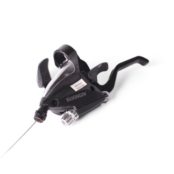Переключатель велосипедный Suangin, левый, 3 скорости, для ST-EF500, шифтер+тормозная ручка, черный