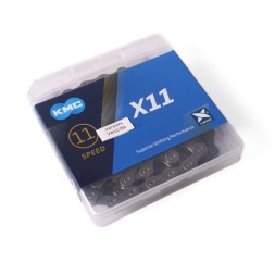 Велосипедная цепь KMC X11, 1/2x11/128", 118 звеньев, 11 скор., с замком 11R/CL555R