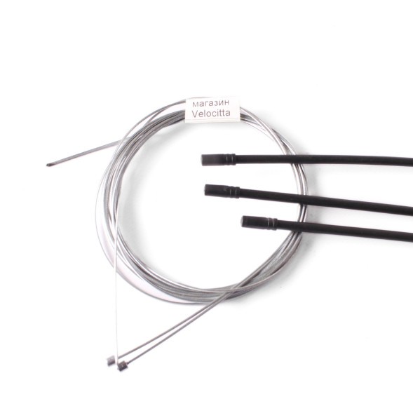 Комплект тросов переключения, с рубашкой, передн.+задн, черный