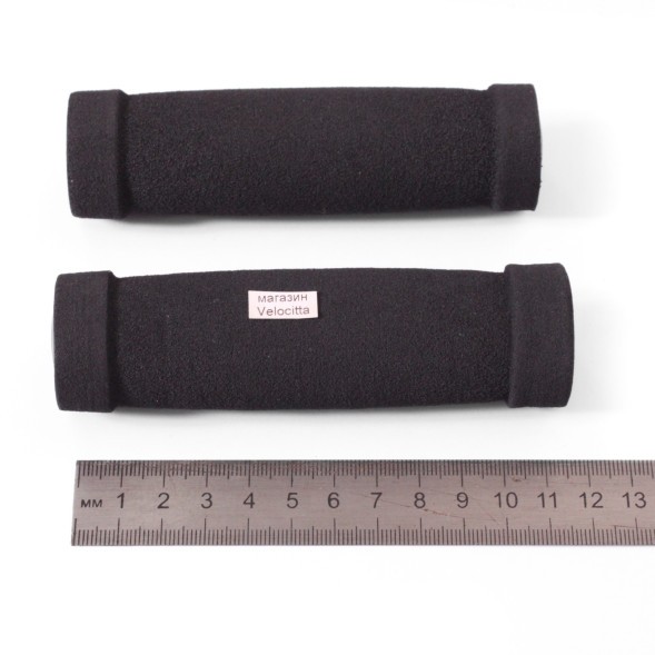 Грипсы руля неопреновые HL-G03, 115 мм, торцевой фиксатор, черный