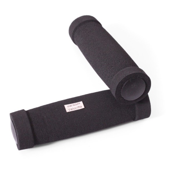 Грипсы руля неопреновые HL-G03, 115 мм, торцевой фиксатор, черный