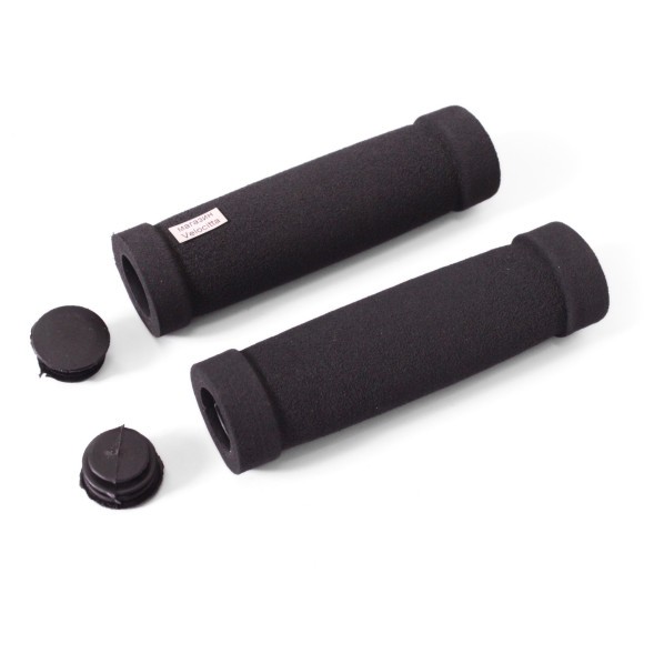 Грипсы руля неопреновые HL-G03, 115 мм, торцевой фиксатор, черный