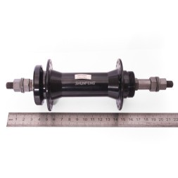 Велосипедная втулка Shunfeng SF-A214R black, задняя, FAT BIKE, ось 3/8&amp;quot;х170x215 мм, под диск 6 болтов, под трещотку, на гайках, 36H, алюминиевая, б/уп.