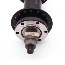 Велосипедная втулка Shunfeng SF-A214R black, задняя, FAT BIKE, ось 3/8&amp;quot;х170x215 мм, под диск 6 болтов, под трещотку, на гайках, 36H, алюминиевая, б/уп.