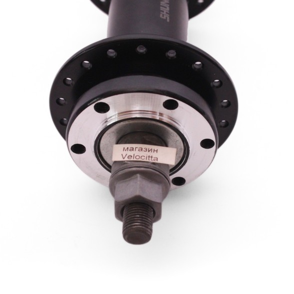 Велосипедная втулка Shunfeng SF-A214R black, задняя, FAT BIKE, ось 3/8&amp;quot;х170x215 мм, под диск 6 болтов, под трещотку, на гайках, 36H, алюминиевая, б/уп.