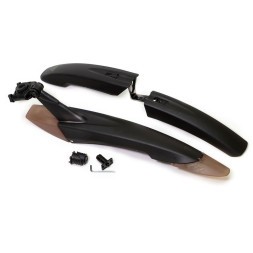 Велокрылья FN-065-0-BK, 26-29", комплект, перед./задн., в шток вилки, за подседельный штырь, ширина 90 мм, пластик, б/уп.