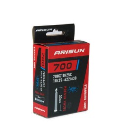 Камера велосипедная Arisun Standard U011005, 700x18/25C (18/25-622/630), FV-33мм, бутил 0.9мм, черная